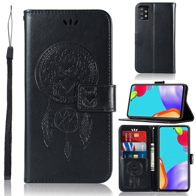 For Samsung Galaxy A72 5G / 4G Wind Chime Owl Embossing Pattern Horizontal Flip Leather Case with Holder & Card Slots & Wallet