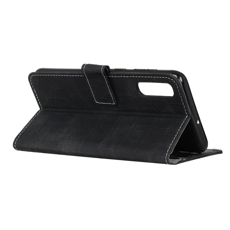 For Sony Xperia Ace II Crocodile Texture Horizontal Flip Leather Case with Holder & Card Slots & Wallet