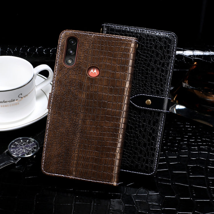 For Motorola Moto E7 Power idewei Crocodile Texture Horizontal Flip Leather Case with Holder & Card Slots & Wallet