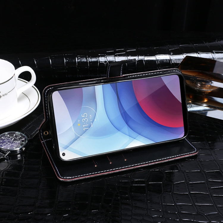 For Motorola Moto G Power (2021) idewei Crocodile Texture Horizontal Flip Leather Case with Holder & Card Slots & Wallet