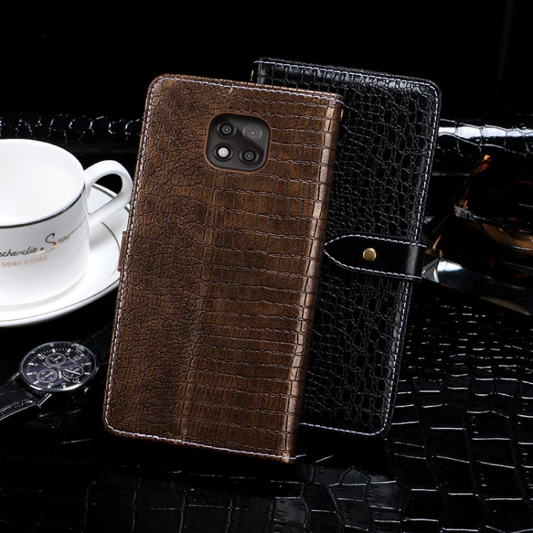 For Motorola Moto G Power (2021) idewei Crocodile Texture Horizontal Flip Leather Case with Holder & Card Slots & Wallet