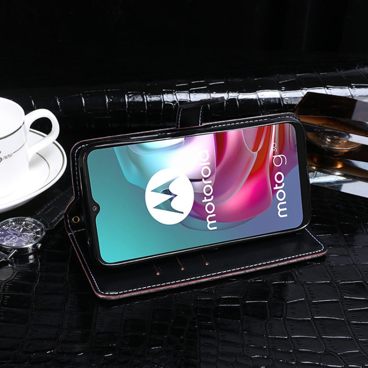 For Motorola Moto G30 idewei Crocodile Texture Horizontal Flip Leather Case with Holder & Card Slots & Wallet