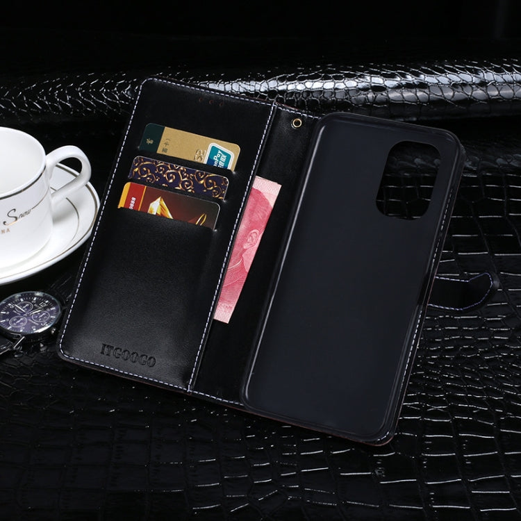 For Xiaomi Redmi K40 idewei Crocodile Texture Horizontal Flip Leather Case with Holder & Card Slots & Wallet
