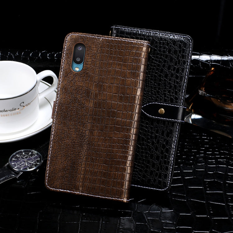 For Samsung Galaxy A02 (EU Version) idewei Crocodile Texture Horizontal Flip Leather Case with Holder & Card Slots & Wallet