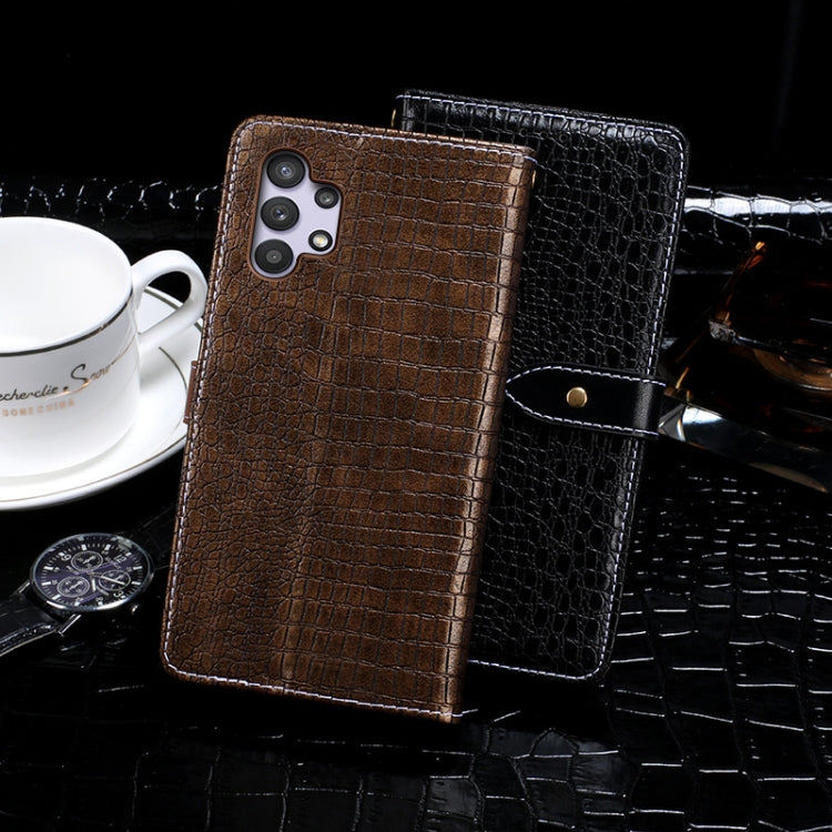 For Samsung Galaxy A32 4G idewei Crocodile Texture Horizontal Flip Leather Case with Holder & Card Slots & Wallet