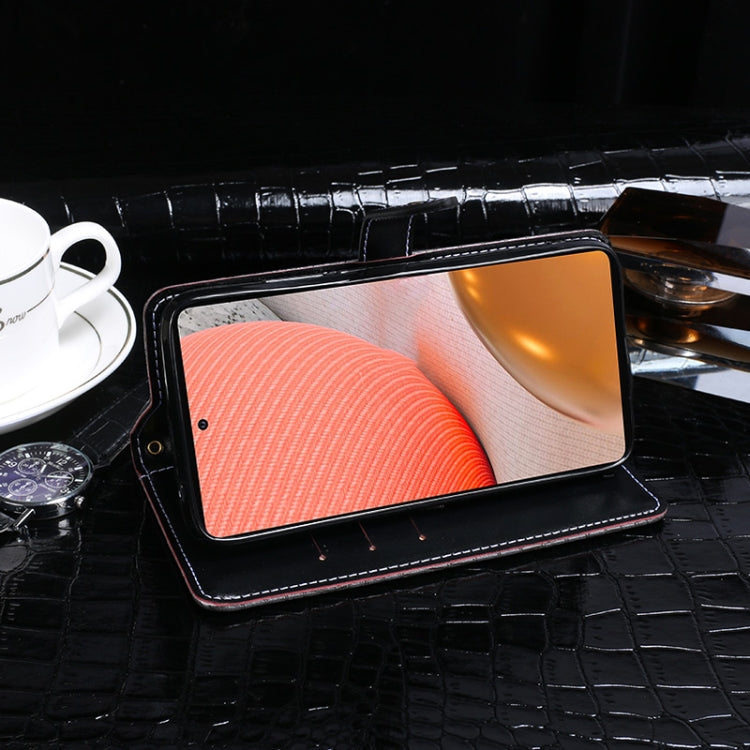 For Samsung Galaxy A72 5G / 4G idewei Crocodile Texture Horizontal Flip Leather Case with Holder & Card Slots & Wallet