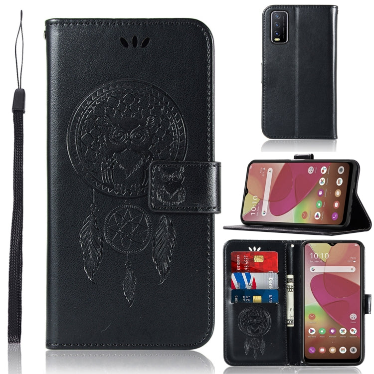 For vivo Y11s Wind Chime Owl Embossing Pattern Horizontal Flip Leather Case with Holder & Card Slots & Wallet
