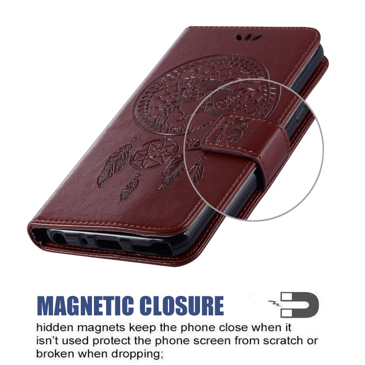 For vivo Y11s Wind Chime Owl Embossing Pattern Horizontal Flip Leather Case with Holder & Card Slots & Wallet