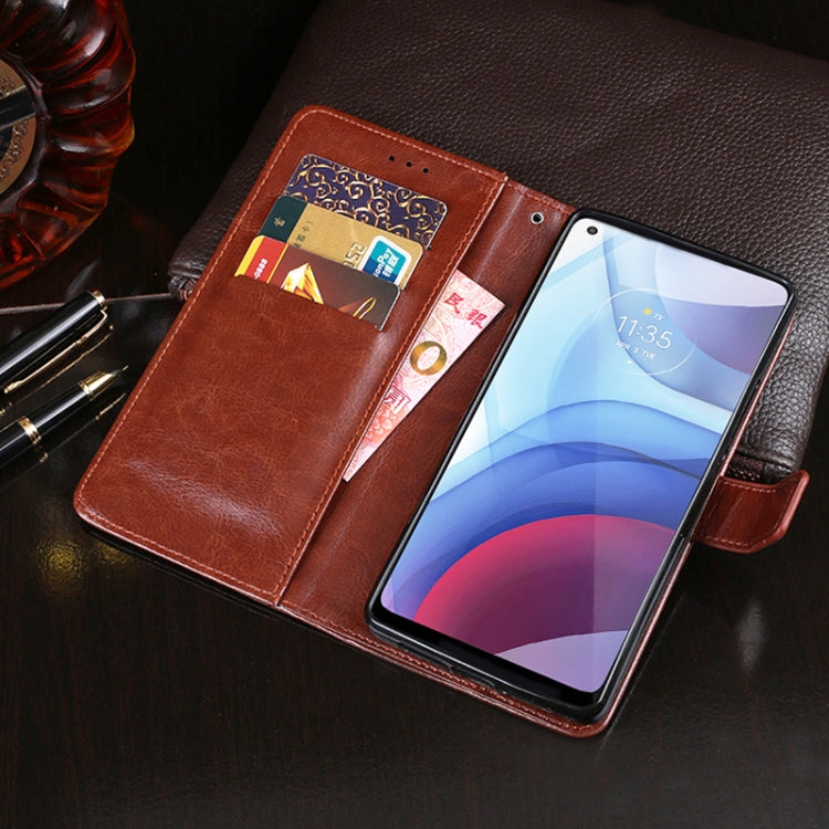 For Motorola Moto G Power(2021) idewei Crazy Horse Texture Horizontal Flip Leather Case with Holder & Card Slots & Wallet