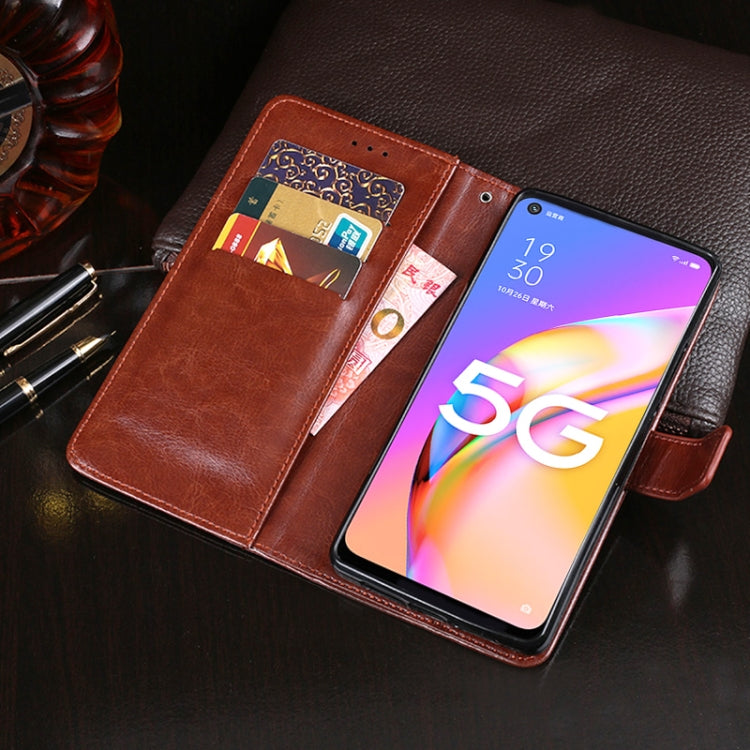 For OPPO A93 5G idewei Crazy Horse Texture Horizontal Flip Leather Case with Holder & Card Slots & Wallet