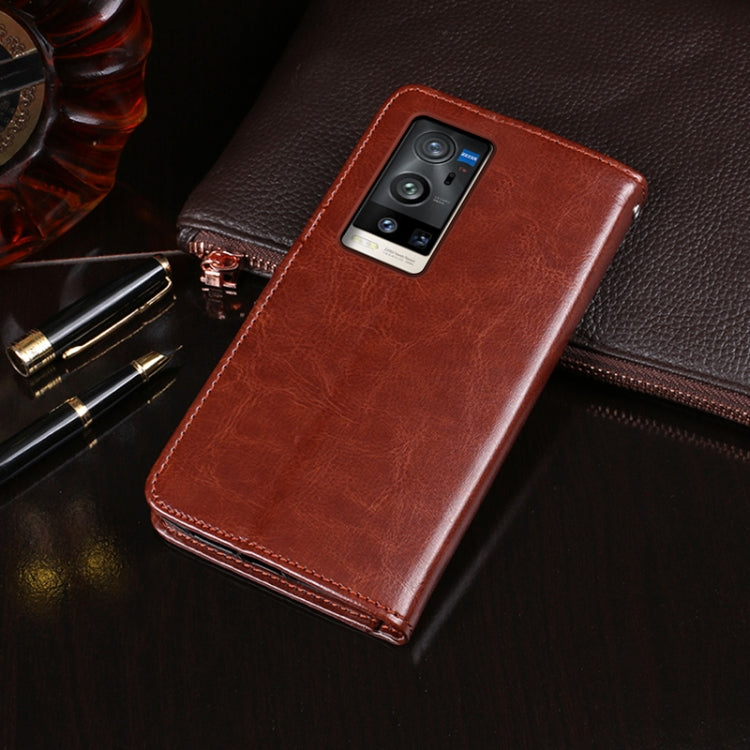 For vivo X60 Pro+ 5G idewei Crazy Horse Texture Horizontal Flip Leather Case with Holder & Card Slots & Wallet