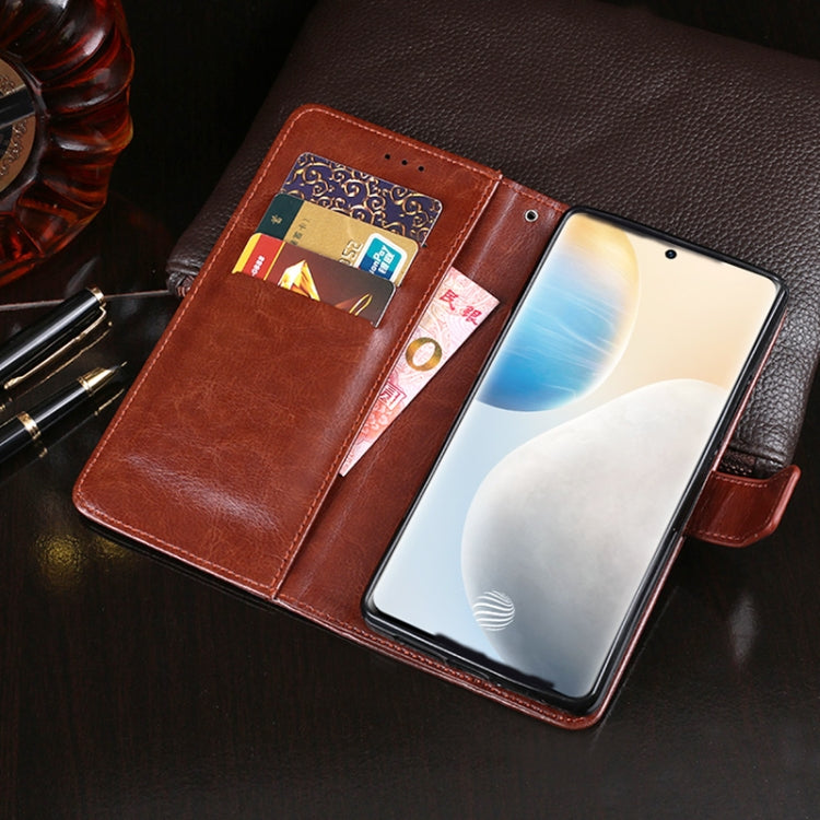 For vivo X60 Pro+ 5G idewei Crazy Horse Texture Horizontal Flip Leather Case with Holder & Card Slots & Wallet