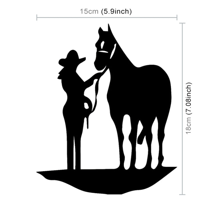 5 PCS Car Waterproof Horse Pattern Sticker(Black)