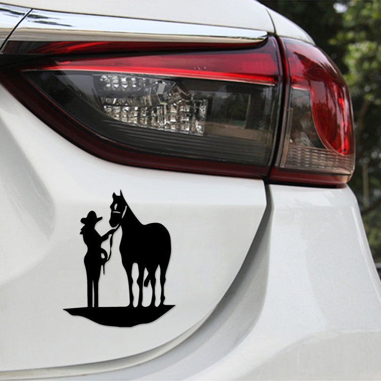 5 PCS Car Waterproof Horse Pattern Sticker(Black)