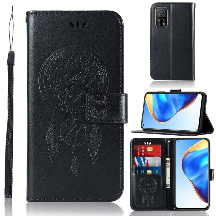 For Xiaomi Mi 10T 5G Wind Chime Owl Embossing Pattern Horizontal Flip Leather Case with Holder & Card Slots & Wallet