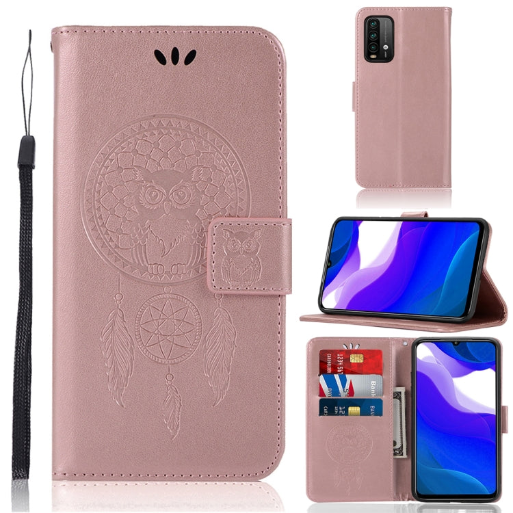 For Xiaomi Poco M3 Wind Chime Owl Embossing Pattern Horizontal Flip Leather Case with Holder & Card Slots & Wallet