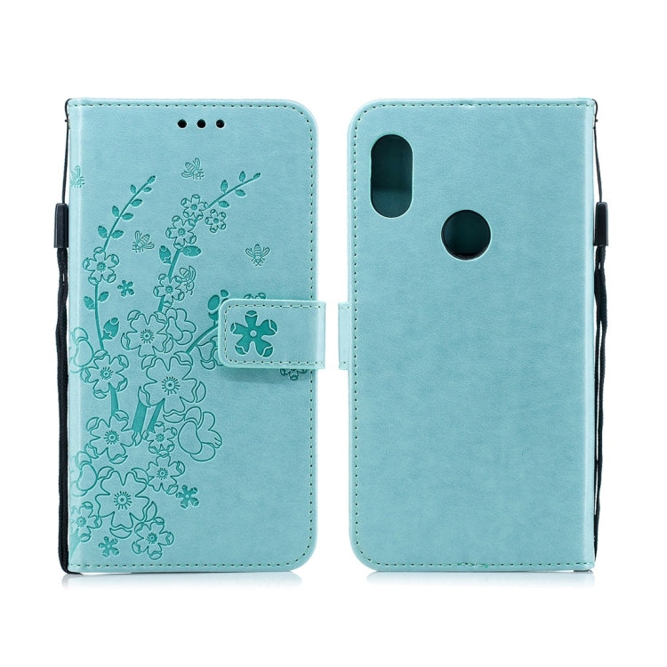 For Xiaomi Redmi Note 6 Plum Flowers Pattern Horizontal Flip Leather Case with Holder & Card Slots & Wallet & Lanyard