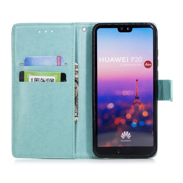 For Huawei P20 Plum Flowers Pattern Horizontal Flip Leather Case with Holder & Card Slots & Wallet & Lanyard
