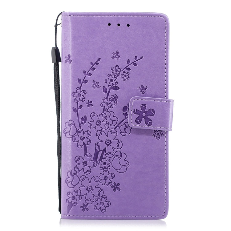 For Huawei P20 Plum Flowers Pattern Horizontal Flip Leather Case with Holder & Card Slots & Wallet & Lanyard