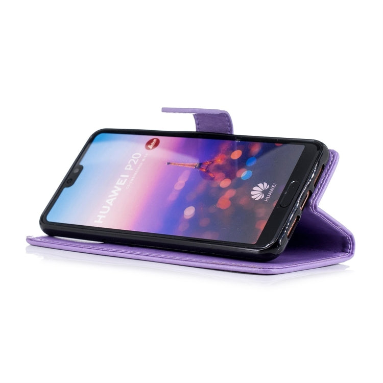 For Huawei P20 Plum Flowers Pattern Horizontal Flip Leather Case with Holder & Card Slots & Wallet & Lanyard