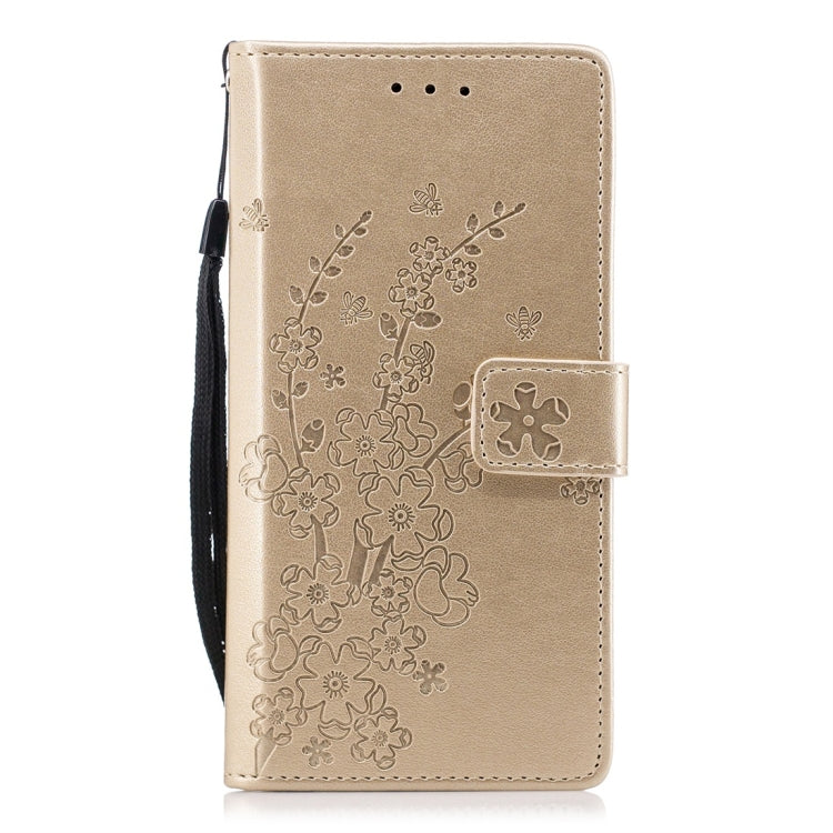 For Huawei P20 Plum Flowers Pattern Horizontal Flip Leather Case with Holder & Card Slots & Wallet & Lanyard