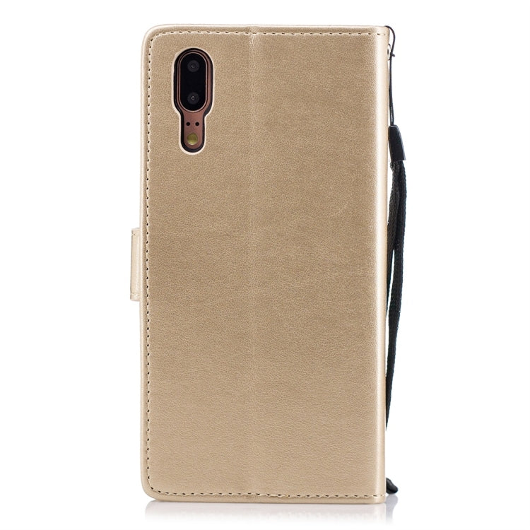 For Huawei P20 Plum Flowers Pattern Horizontal Flip Leather Case with Holder & Card Slots & Wallet & Lanyard