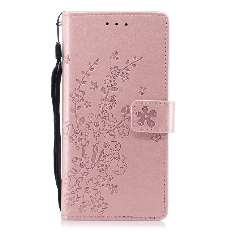 For Huawei P20 Plum Flowers Pattern Horizontal Flip Leather Case with Holder & Card Slots & Wallet & Lanyard