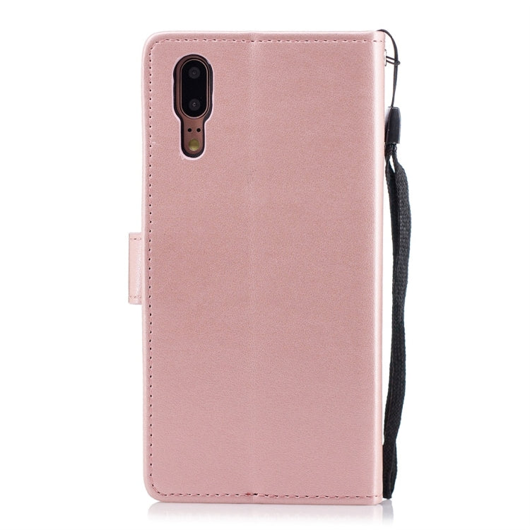 For Huawei P20 Plum Flowers Pattern Horizontal Flip Leather Case with Holder & Card Slots & Wallet & Lanyard