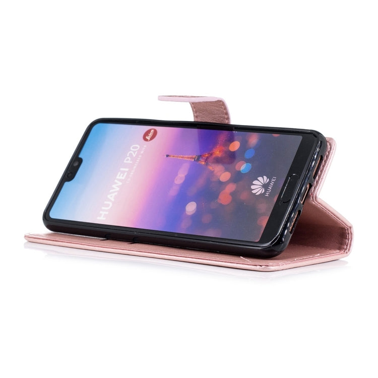 For Huawei P20 Plum Flowers Pattern Horizontal Flip Leather Case with Holder & Card Slots & Wallet & Lanyard