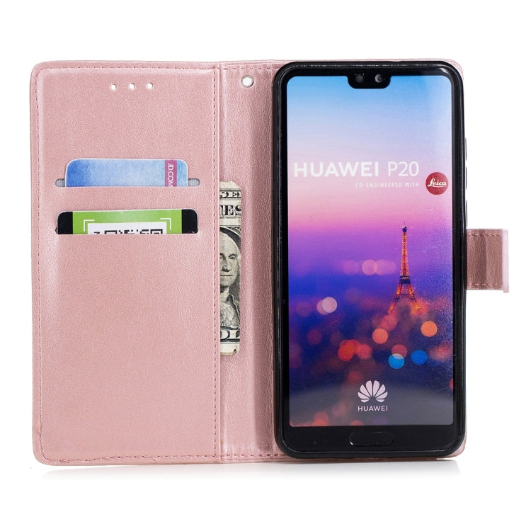 For Huawei P20 Plum Flowers Pattern Horizontal Flip Leather Case with Holder & Card Slots & Wallet & Lanyard