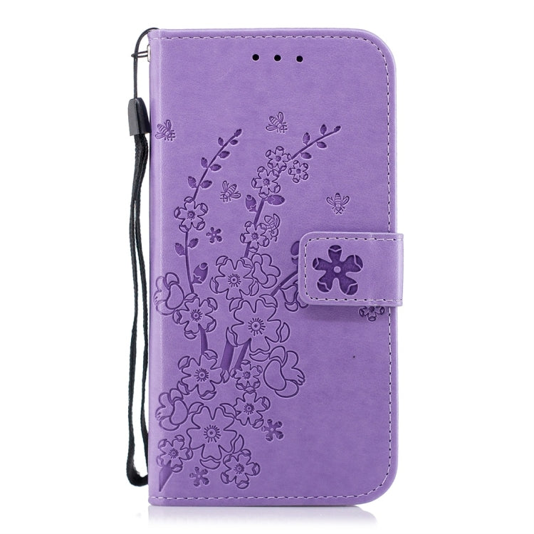 For Huawei P20 Lite Plum Flowers Pattern Horizontal Flip Leather Case with Holder & Card Slots & Wallet & Lanyard