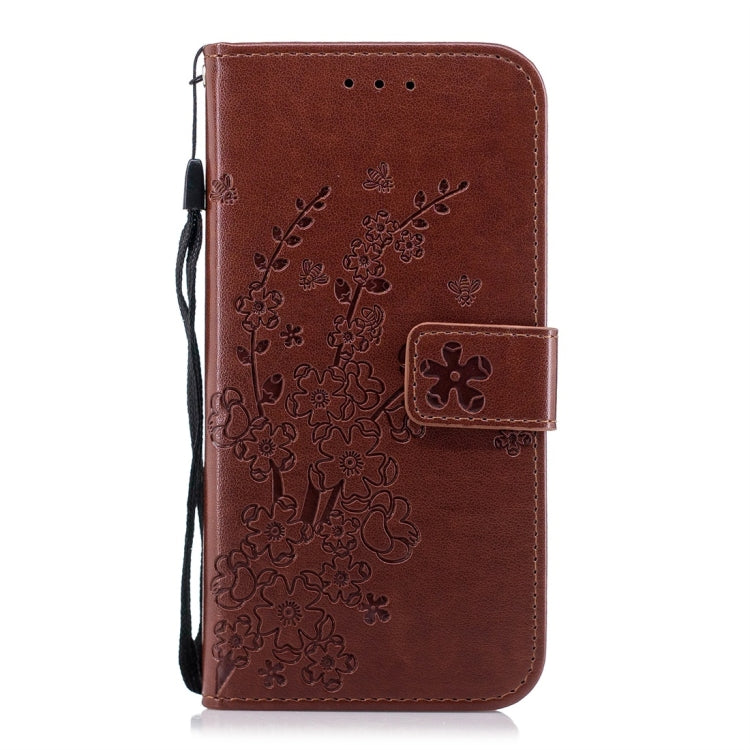 For Huawei P20 Lite Plum Flowers Pattern Horizontal Flip Leather Case with Holder & Card Slots & Wallet & Lanyard