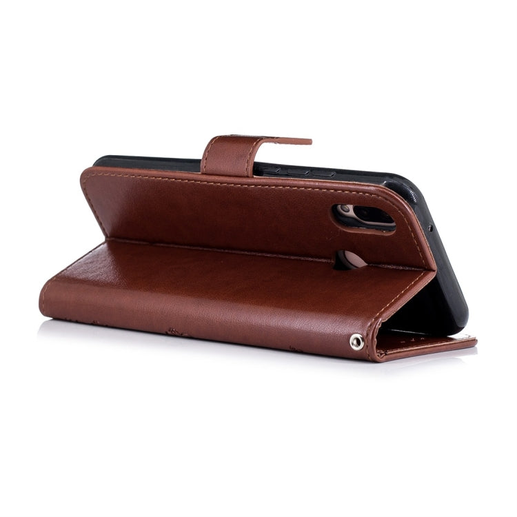 For Huawei P20 Lite Plum Flowers Pattern Horizontal Flip Leather Case with Holder & Card Slots & Wallet & Lanyard