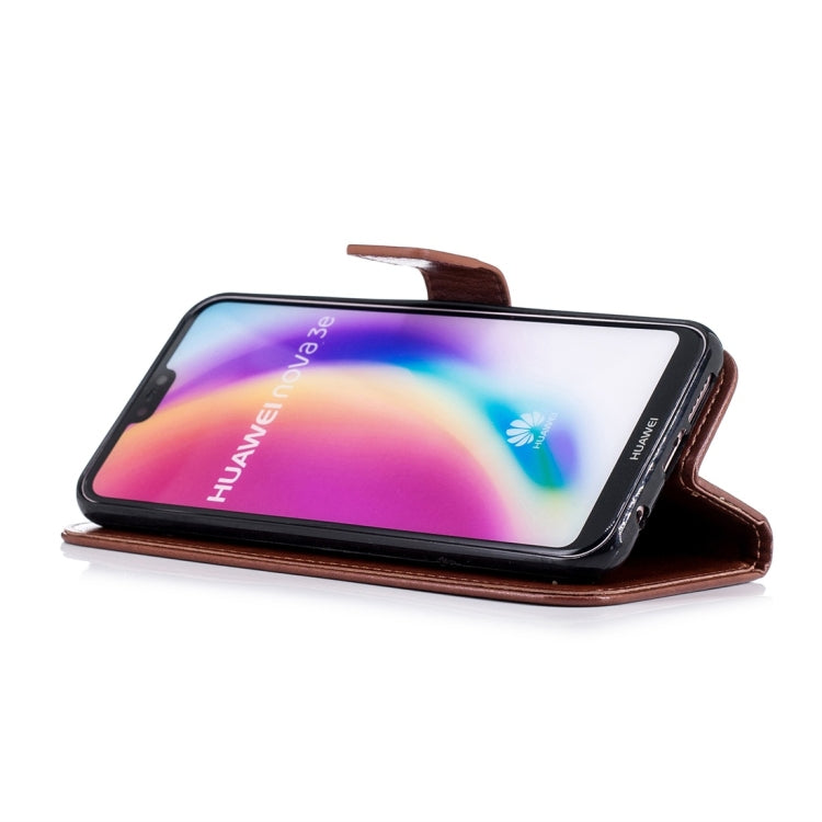 For Huawei P20 Lite Plum Flowers Pattern Horizontal Flip Leather Case with Holder & Card Slots & Wallet & Lanyard