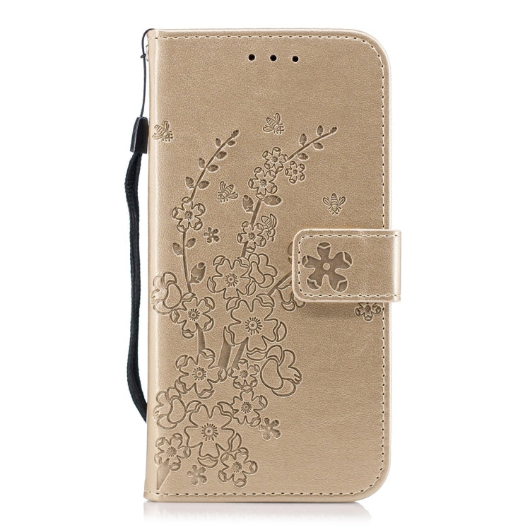 For Huawei P20 Lite Plum Flowers Pattern Horizontal Flip Leather Case with Holder & Card Slots & Wallet & Lanyard