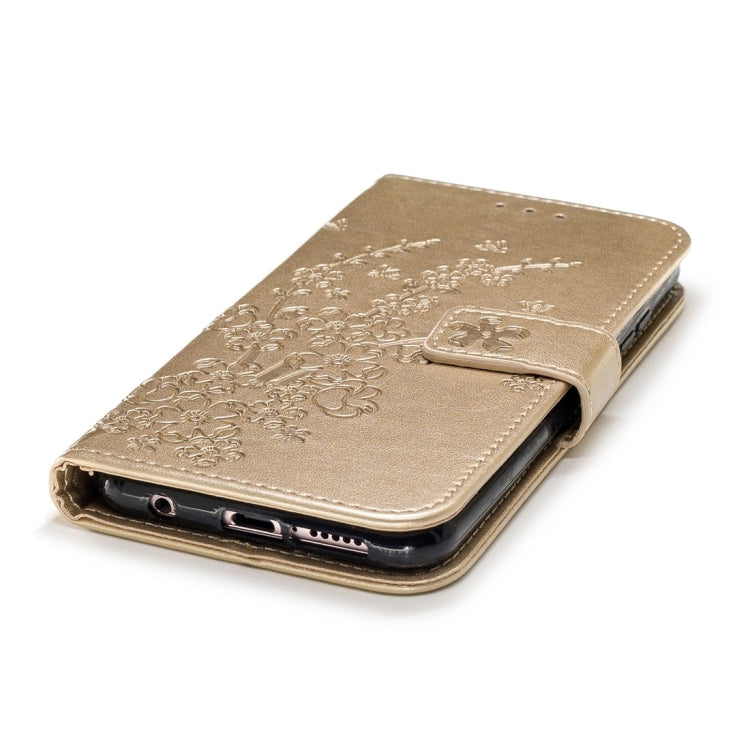 For Huawei P20 Lite Plum Flowers Pattern Horizontal Flip Leather Case with Holder & Card Slots & Wallet & Lanyard