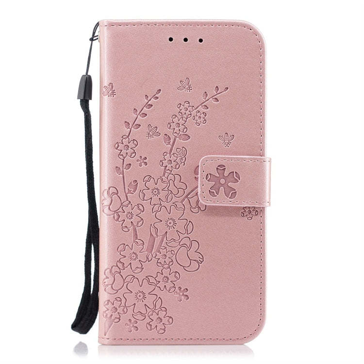 For Huawei P20 Lite Plum Flowers Pattern Horizontal Flip Leather Case with Holder & Card Slots & Wallet & Lanyard
