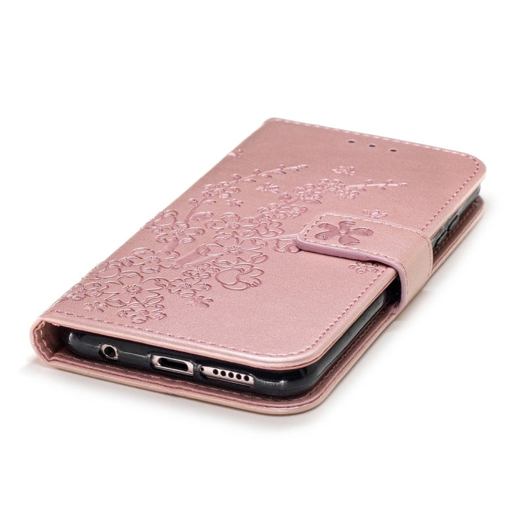 For Huawei P20 Lite Plum Flowers Pattern Horizontal Flip Leather Case with Holder & Card Slots & Wallet & Lanyard