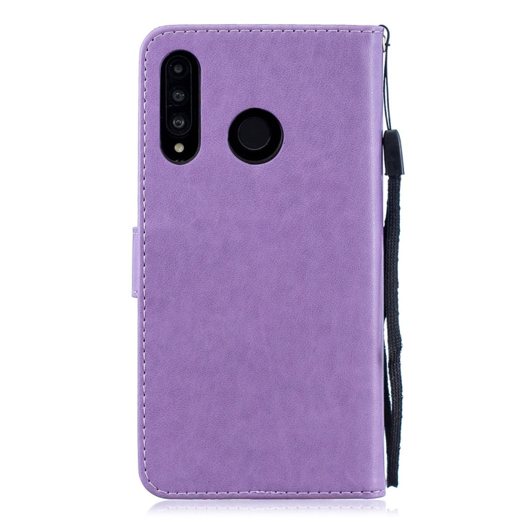 For Huawei P30 Lite Plum Flowers Pattern Horizontal Flip Leather Case with Holder & Card Slots & Wallet & Lanyard