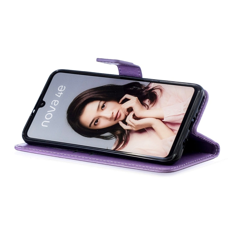 For Huawei P30 Lite Plum Flowers Pattern Horizontal Flip Leather Case with Holder & Card Slots & Wallet & Lanyard