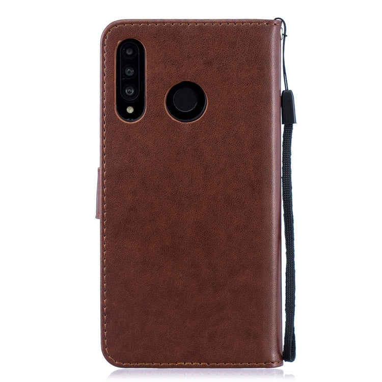 For Huawei P30 Lite Plum Flowers Pattern Horizontal Flip Leather Case with Holder & Card Slots & Wallet & Lanyard