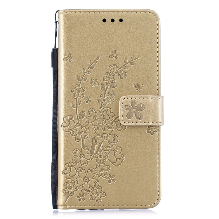 For Huawei P30 Lite Plum Flowers Pattern Horizontal Flip Leather Case with Holder & Card Slots & Wallet & Lanyard