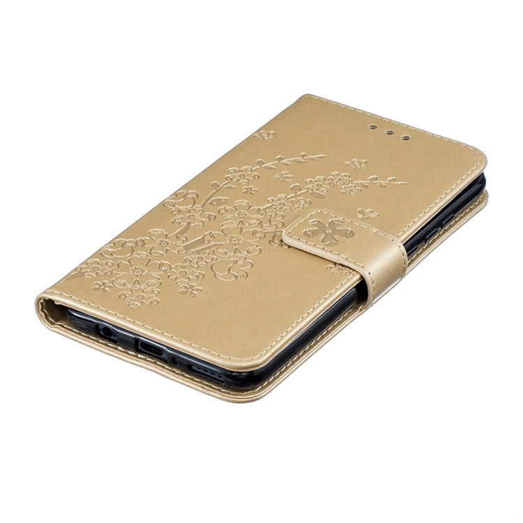 For Huawei P30 Lite Plum Flowers Pattern Horizontal Flip Leather Case with Holder & Card Slots & Wallet & Lanyard