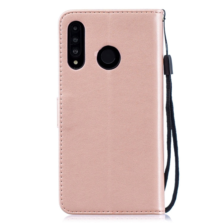 For Huawei P30 Lite Plum Flowers Pattern Horizontal Flip Leather Case with Holder & Card Slots & Wallet & Lanyard