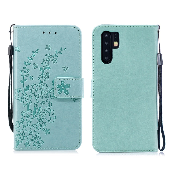 For Huawei P30 Pro Plum Flowers Pattern Horizontal Flip Leather Case with Holder & Card Slots & Wallet & Lanyard