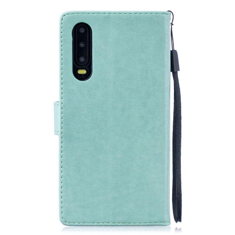 For Huawei P30 Plum Flowers Pattern Horizontal Flip Leather Case with Holder & Card Slots & Wallet & Lanyard