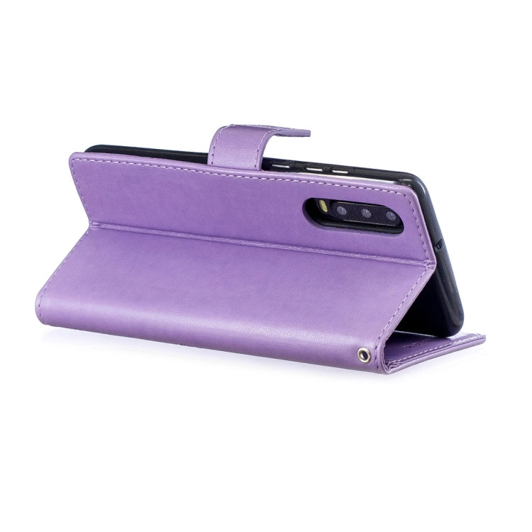 For Huawei P30 Plum Flowers Pattern Horizontal Flip Leather Case with Holder & Card Slots & Wallet & Lanyard
