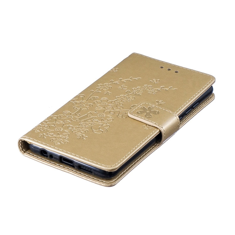 For Huawei P30 Plum Flowers Pattern Horizontal Flip Leather Case with Holder & Card Slots & Wallet & Lanyard
