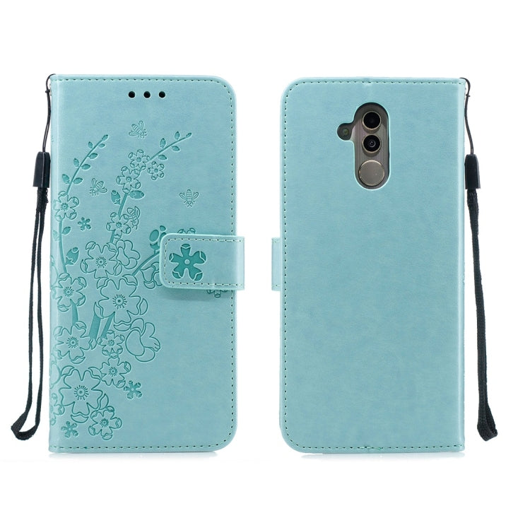 For Huawei Mate 20 Lite Plum Flowers Pattern Horizontal Flip Leather Case with Holder & Card Slots & Wallet & Lanyard