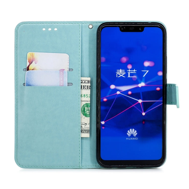 For Huawei Mate 20 Lite Plum Flowers Pattern Horizontal Flip Leather Case with Holder & Card Slots & Wallet & Lanyard